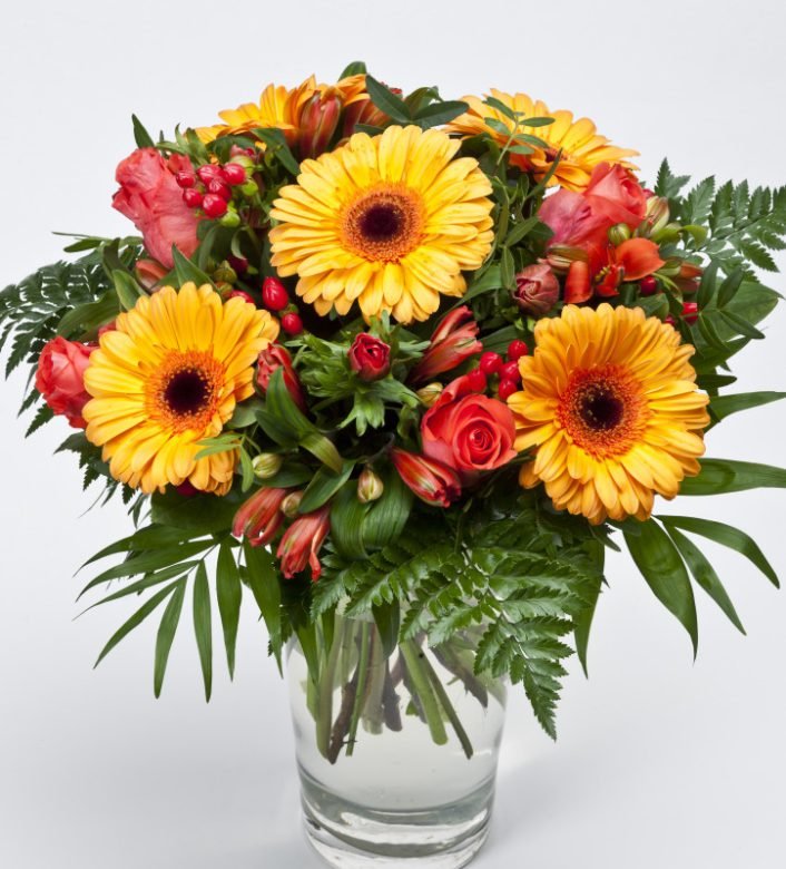 Strauß in Gelb-Orange — Blumen Kleissner Graz