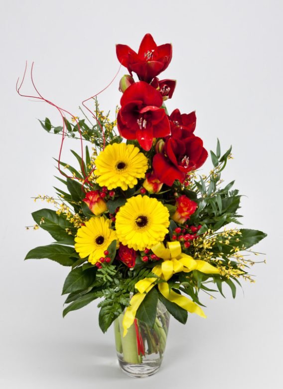 Hochgebundener Amaryllis Strauß — Blumen Kleissner Graz