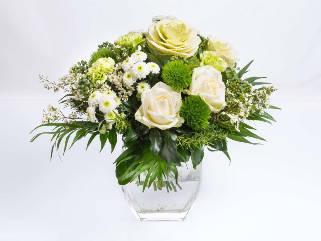 Herbststrauß in weiß — Blumen Kleissner Graz