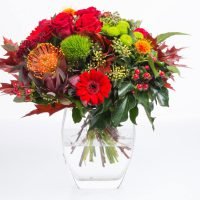 Feuriger Herbststrauß — Blumen Kleissner Graz