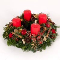 Adventkranz Klassik in Rot — Blumen Kleissner Graz