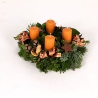 Adventkranz Standard in Orange — Blumen Kleissner Graz