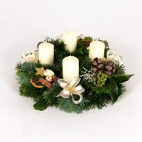 Adventkranz Standard in Weiß — Blumen Kleissner Graz