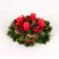 Adventkranz Standard in Rot — Blumen Kleissner Graz