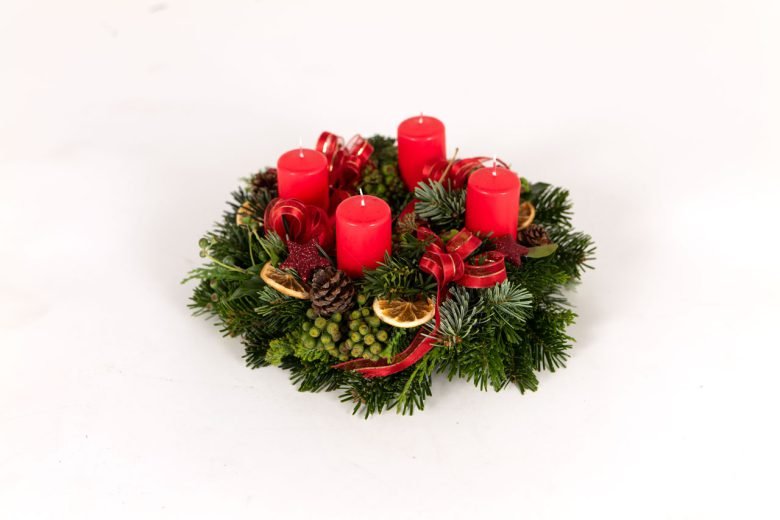 Adventkranz Standard in Rot — Blumen Kleissner Graz