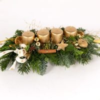 Adventsgesteck in Gold — Blumen Kleissner Graz